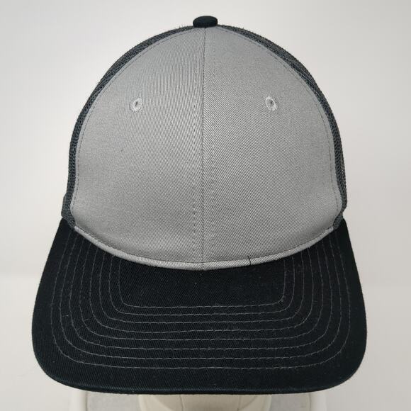 Port Authority Snapback Mesh Back Trucker Hat Gray One Size Colorblock - Picture 2 of 10